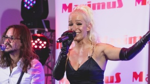 Alya performing in shopping center Maximus