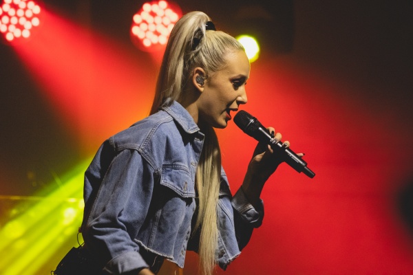 Ines Erbus performing at Halloween event in Rakičan 2019.