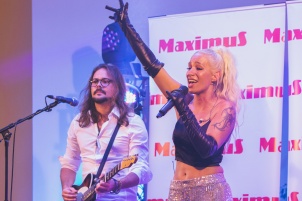 Alya performing in shopping center Maximus