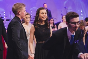 Prom dance from GFML high school in Ljutomer