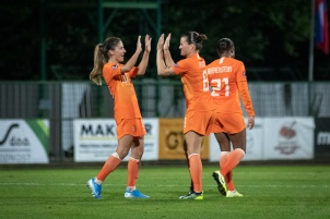 2019 UEFA Euro Women's World Cup Qualification match for the 2021 European championship Netherlands vs. Slovenia in Women's international football at Fazanerija stadium, Slovenia.