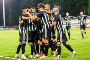 NS Mura won first qualifying round with 5:0 at home against KF Shkëndija at Mestni stadion Fazanerija in Murska Sobota, Slovenia.