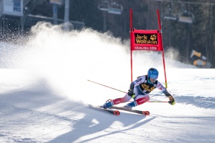 Audi FIS Alpine Ski World Cup Women's Giant Slalom on February 15, 2020 in Kranjska Gora Slovenia.