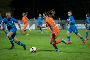 2019 UEFA Euro Women's World Cup Qualification match for the 2021 European championship Netherlands vs. Slovenia in Women's international football at Fazanerija stadium, Slovenia.