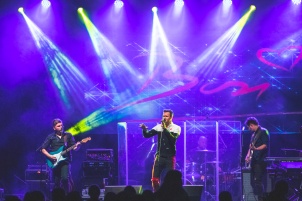 Luka Basi with his band performing at masion Rakičan.