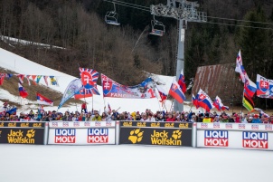 Audi FIS Alpine Ski World Cup Women's Giant Slalom on February 15, 2020 in Kranjska Gora Slovenia.