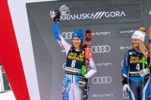 Audi FIS Alpine Ski World Cup Women's Giant Slalom on February 15, 2020 in Kranjska Gora Slovenia.