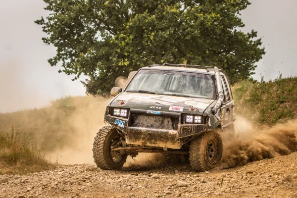 4x4 SUVs took over dusty racetrack at lake Dobrovnik