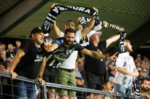 NS Mura won first qualifying round with 5:0 at home against KF Shkëndija at Mestni stadion Fazanerija in Murska Sobota, Slovenia.