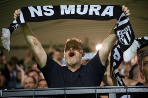 NS Mura won first qualifying round with 5:0 at home against KF Shkëndija at Mestni stadion Fazanerija in Murska Sobota, Slovenia.