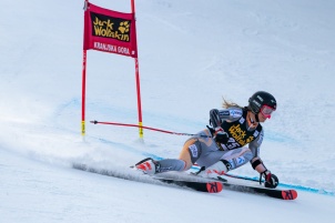 Audi FIS Alpine Ski World Cup Women's Giant Slalom on February 15, 2020 in Kranjska Gora Slovenia.