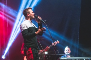 Luka Basi with his band performing at masion Rakičan.