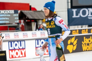 Audi FIS Alpine Ski World Cup Women's Giant Slalom on February 15, 2020 in Kranjska Gora Slovenia.