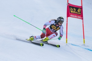 Audi FIS Alpine Ski World Cup Women's Giant Slalom on February 15, 2020 in Kranjska Gora Slovenia.