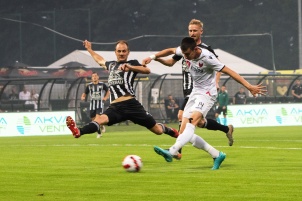 NS Mura won first qualifying round with 5:0 at home against KF Shkëndija at Mestni stadion Fazanerija in Murska Sobota, Slovenia.
