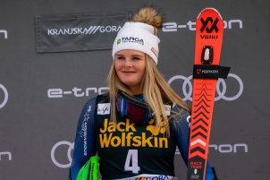 Audi FIS Alpine Ski World Cup Women's Giant Slalom on February 15, 2020 in Kranjska Gora Slovenia.