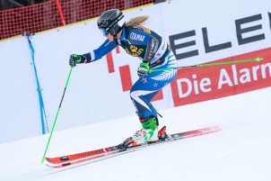 Audi FIS Alpine Ski World Cup Women's Giant Slalom on February 15, 2020 in Kranjska Gora Slovenia.