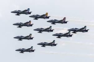 Slovenian Aeros airshow at Maribor airport.
