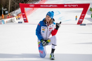 Audi FIS Alpine Ski World Cup Women's Giant Slalom on February 15, 2020 in Kranjska Gora Slovenia.