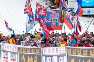 Audi FIS Alpine Ski World Cup Women's Giant Slalom on February 15, 2020 in Kranjska Gora Slovenia.