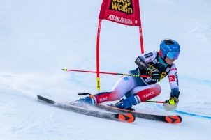 Audi FIS Alpine Ski World Cup Women's Giant Slalom on February 15, 2020 in Kranjska Gora Slovenia.