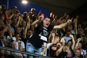 NS Mura won first qualifying round with 5:0 at home against KF Shkëndija at Mestni stadion Fazanerija in Murska Sobota, Slovenia.